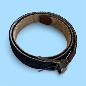Elegant Navy and Tan Men's Belt